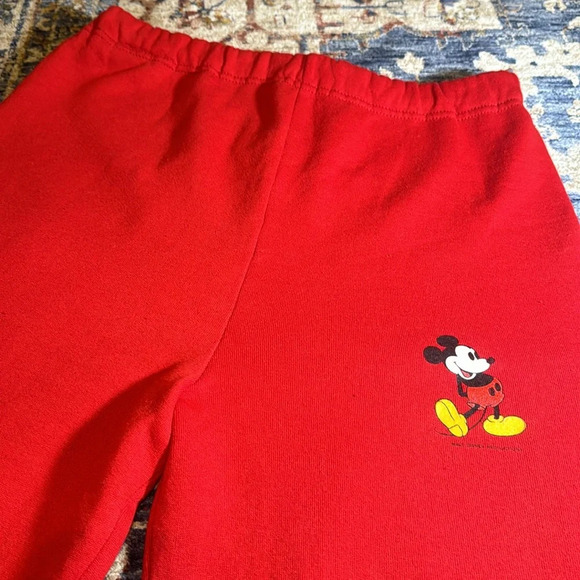 VTG 2pc Jerzees Walt Disney Red Mickey Mouse Matching Jogging Sweat Pant Set XL - Picture 4 of 15